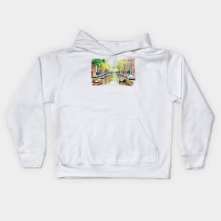 Amsterdam Canal 2 Kids Hoodie